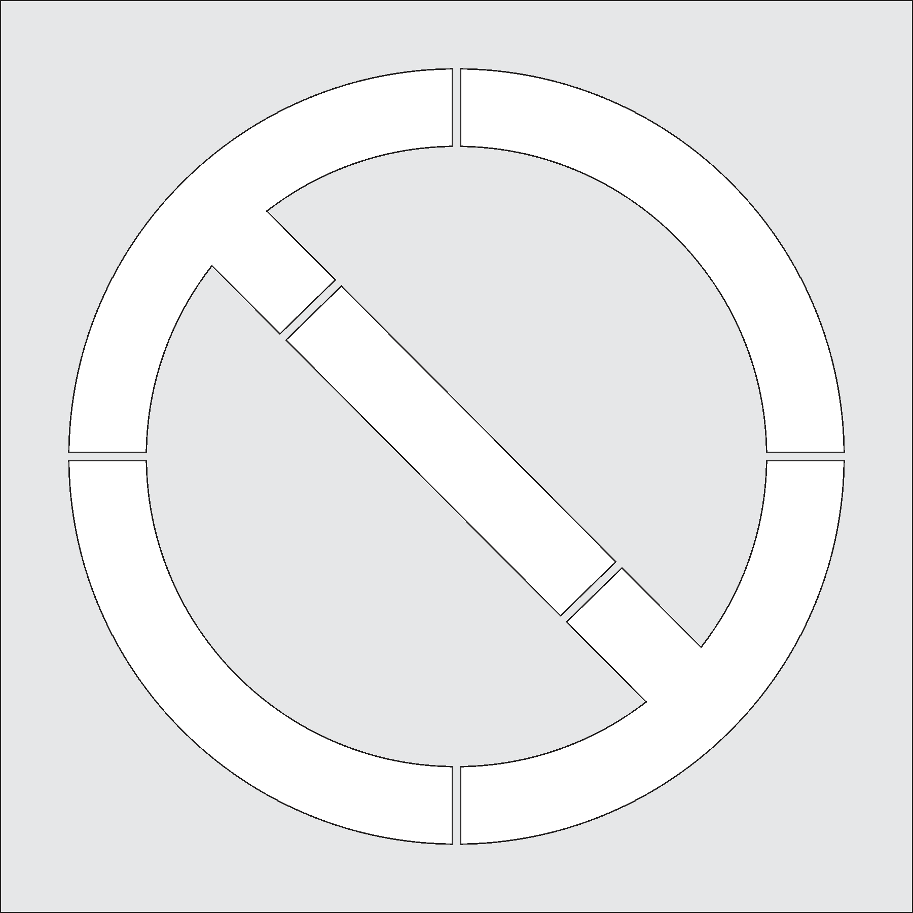 MDV 03 - Símbolo Proibido em Molde Vazado